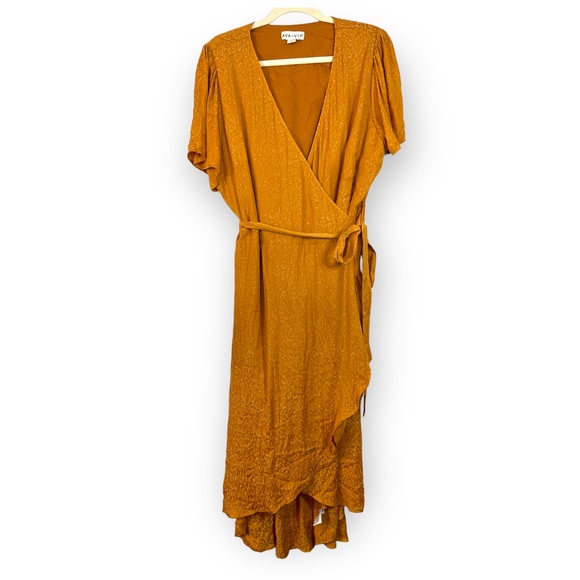 Ava & Viv | Dresses | Golden Mustard Yellow Wrap Maxi Dress | Poshmark
